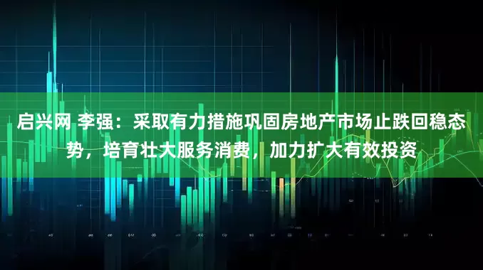 启兴网 李强：采取有力措施巩固房地产市场止跌回稳态势，培育壮大服务消费，加力扩大有效投资